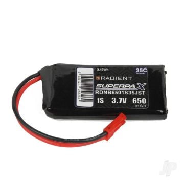 LiPo 1S 650mAh 3.7V 35C JST RDNB6501S35JST