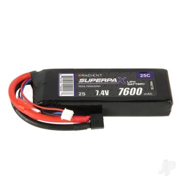 2S 7600mAh 7.4V 25C Deans (HCT) RDNL76002S25H