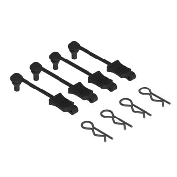 Arrma Body Clip Retainer 1/10 Scale Black (4) Z-AR390165