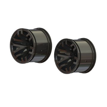 Arrma MT 2.8" Wheel 14mm Hex Black Chrome (2) Z-AR510099