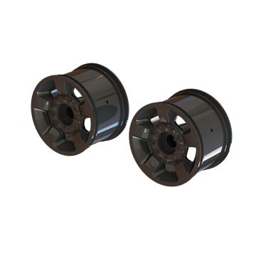 Arrma Mt 2.8" Wheel 14mm Hex (Black Chrome/2) Z-ARA510117