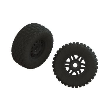 arrma dBoots FORTRESS LP Tire Set Glued Black (2) Z-ARA550110