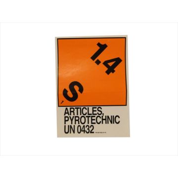 1.4S Explosives Label with Proper Shipping Name UN0432 Z-ES901426