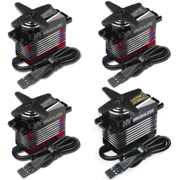 Complete set of HV Servos cyclic servos 3 x DS830M plus 1 x DS835