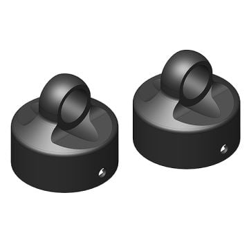 Corally Shock Cap Aluminum, Hard Anodised 2 Pcs