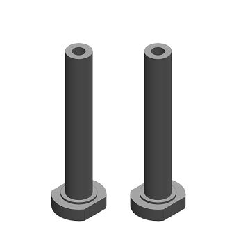 Corally Servo Saver Post Steel, 2 Pcs