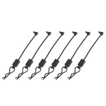 Corally Body Clip Retainer, W/Body Clip Black (6)