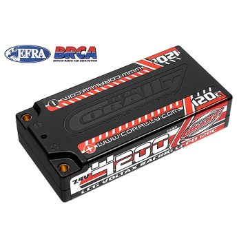 Corally Voltax 120C Lipo Batte, Ry 4200Mah 7.4V Lcg Shorty 2S