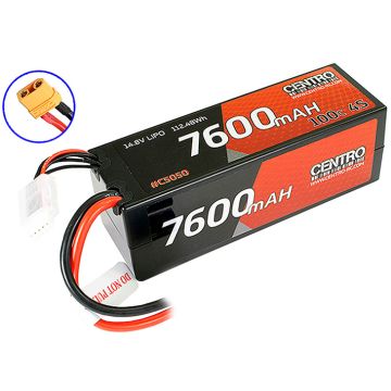Centro 4s 7600mah 14.8v 100c Hardcase Lipo Battery Xt90 C5050XT90