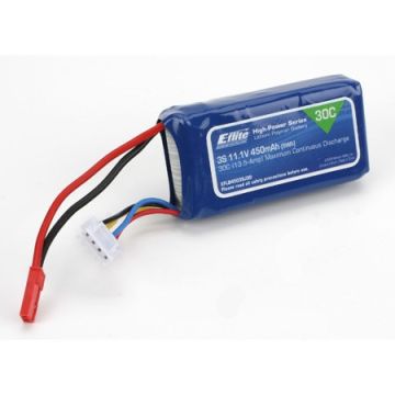 Blade 11.1v 450Mah 3S 30C LiPo 18Ga with JST Connector EFLB4503SJ30