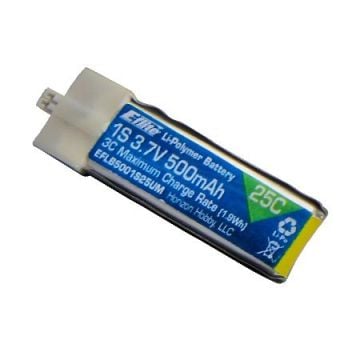 500mAh 1S 3.7V 25C LiPo High Current UMX Connector EFLB5001S25UM