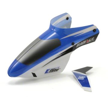 Blade mSR Complete Blue Canopy with Vertical Fin EFLH3018