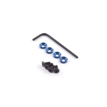 Fastrax M3 Engine Mounting Set W/F.H.Screws & Washers - Blue