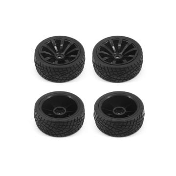 RC Overhaul 1/10 On Road 10 Spoke Wheel Set x 4 - Black 