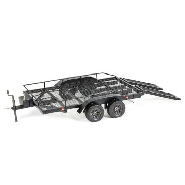 Fastrax Scale Dual Axle Truck Car Trailer W/Ramps & Leds