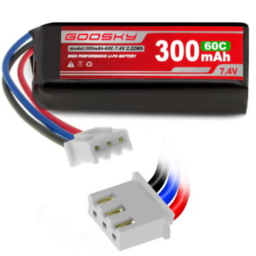 Goosky S1 2S 7.4V 300mAh 60C High-Discharge LiPo Battery - GT030039