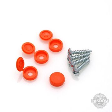 Mounting Screws/Orange Covers HDW-CAP-8-O