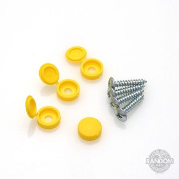 Mounting Screws/Yellow Covers HDW-CAP-8-Y