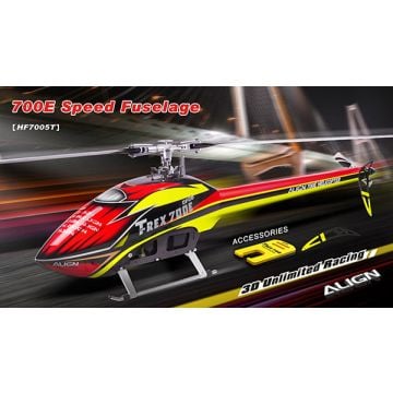 Align T-Rex 700E Speed Fuselage - Red and Yellow HF7005