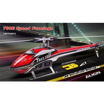 Align T-Rex 700E Speed Fuselage - Red and White HF7006