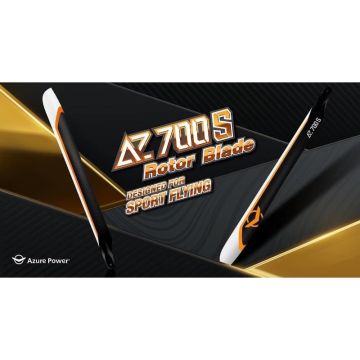 Azure Power AZ-700S Main Blades 700mm Orange AP101700S