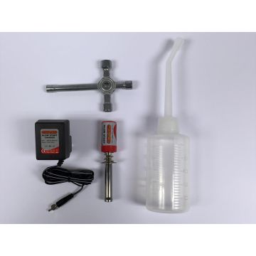 Nitro Starter Set - Fuel Bottle,Glowstart, UK Chg + Spanner L-FS-GS03