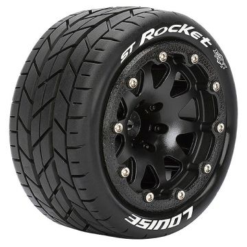 Louise Rc ST-Rocket 1/10 Soft 14mm Hex Black Arrma Granite Black (2) L-T3311SBM