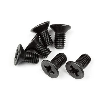 Flat Head Screw M3 x 6mm 6Pcs MV28037