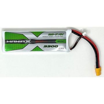 2S 3300mah 7.4v 30C Maniax Lipo MX3300-2S-30