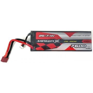 2S 7600mah 7.4V 100C Maniax Car Lipo MX7600-2S-100