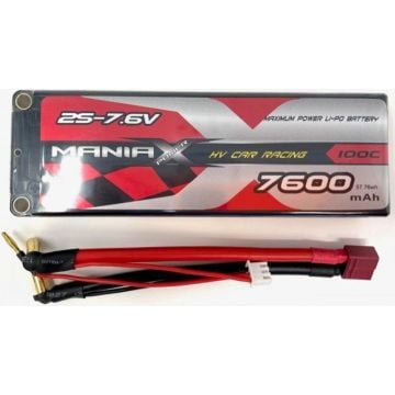 2S 7600mah 7.6V 100C HV Maniax Car Lipo MX7600-2SHV-100