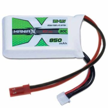 3S 850mah 11.1V 30C Maniax LiPo JST