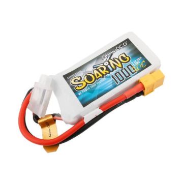 Gens Ace LiPo 2S 7.4V 1000mAh 30C Soaring with XT60 O-G2S1000-30X6