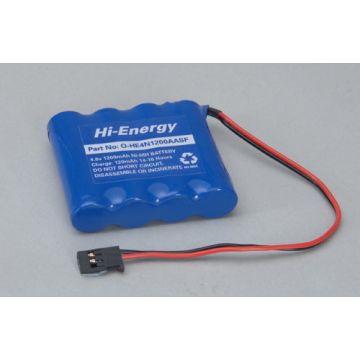 4.8V 1200mAh Ni-MH Rx Pk Flat Hi-Energy O-HE4N1200AASF