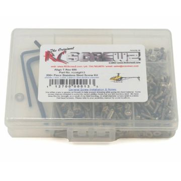 Rc Screwz T-Rex 600PRO Stainless Steel Screw Kit SALG013-PRO