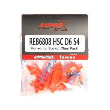 RCProPlus Horizontal Socket Clips Pack (D6) REB6808HSCD6S4