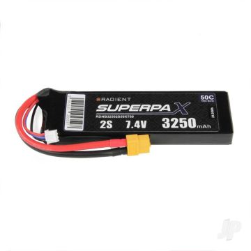 2S 3250mAh 7.4V 50C XT60 Radient LiPo RDNB32502S50XT60