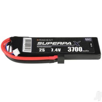 2S 3700mAh 7.4V 50C Deans (HCT) Radient LiPo RDNB37002S50H