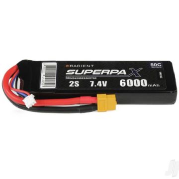 2S 6000mAh 7.4V 50C XT60 Radient LiPo RDNB60002S50XT60