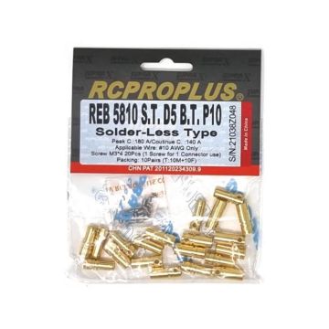 RCPROPLUS PRO D5 5mm Solderless Connector Only (10 Pairs)