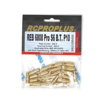 RCPROPLUS PRO S6 6mm Connector Only (10M, 10F)
