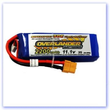 11.1v 3S 2200mAh 30C Lipo Batteries (XT60 Connector) Supersport SKU2567