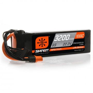 Spektrum 3200mAh 6S 22.2V 100C Smart LiPo Battery IC3 O-SPMX32006S100