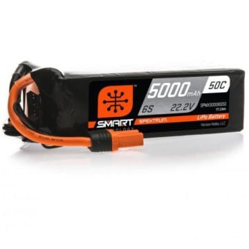 Spektrum 5000mAh 6S 22.2V 50C Smart LiPo Battery IC5