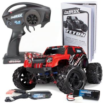Traxxas LaTrax Red Teton 1/18 4WD (2.4GHz/7.2V/DC Chg) C-TRX76054-1-Red