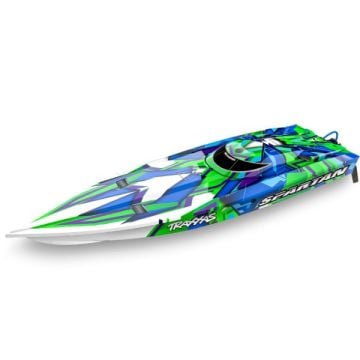 Traxxas Spartan VXL 1:10 36in Electric Brushless Race Boat, Green (+ TQi 2-ch, TSM, VXL-6s marine, Velineon 540XL) TRX57076-4-GRNR
