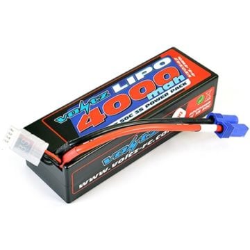 3S 4000Mah Hard Case 11.1V 50C Voltz Lipo Stick Pack W/Ec5 VZ0342EC5