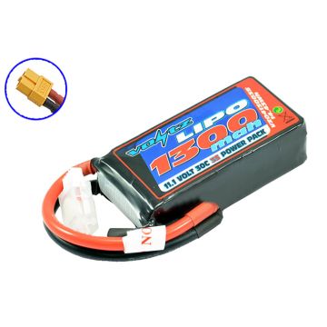 3S 1300Mah 11.1V 30C Voltz Lipo Battery W/Xt60 VZ0413003SXT60