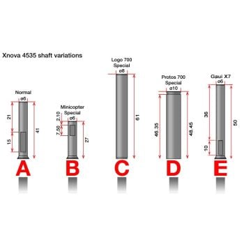 Xnova 4535 Replacement Shaft A Shaft_4535_Shaft_A