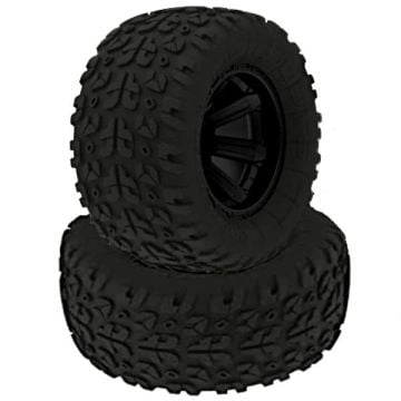 Arrma Copperhead MT Tire/wheel 2.8in 12mm Hex Glued Black (2) Z-AR550014